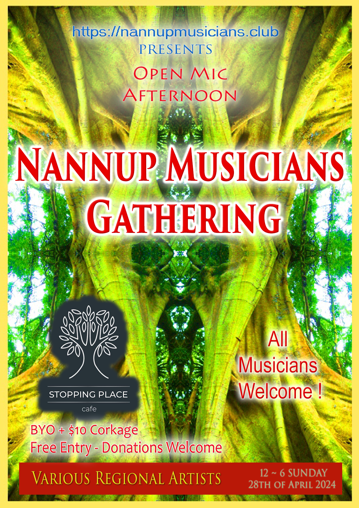 Nannup Musicians Gathering April 2024 Poster