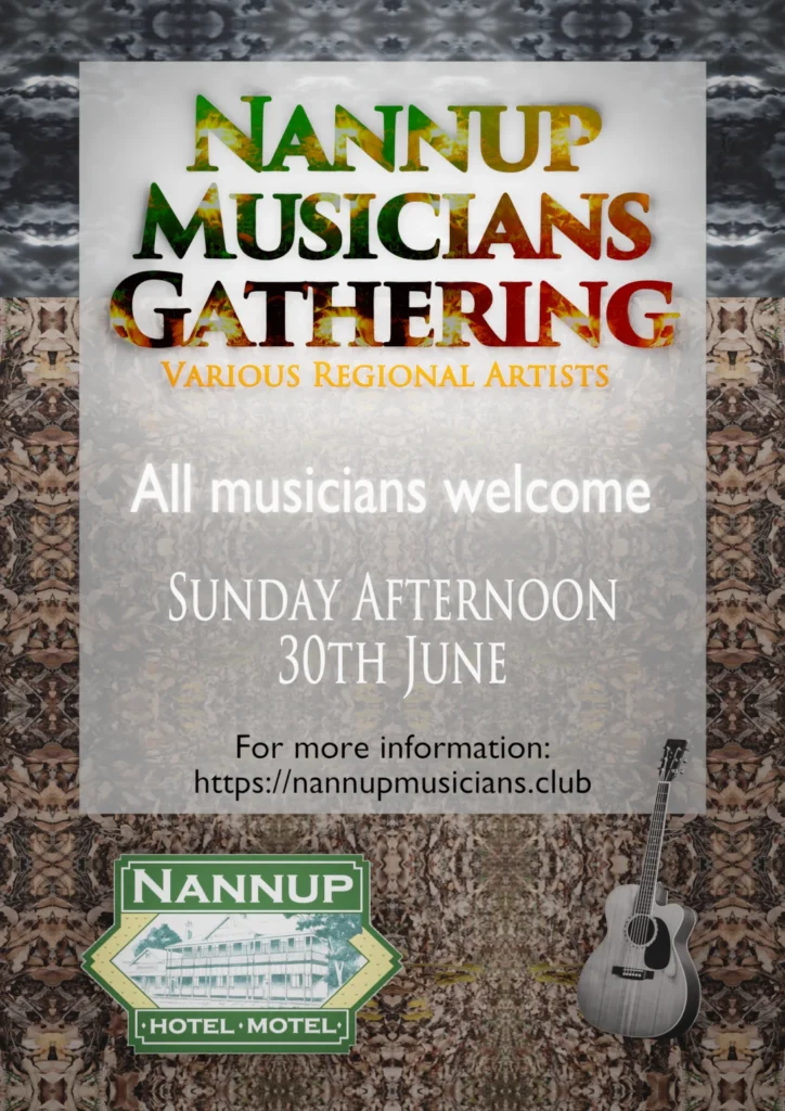 Nannup Musicians Gathering June 2024 Poster