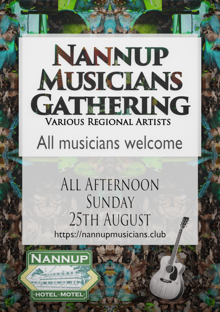 Nannup Musicians Gathering August 2024 Poster